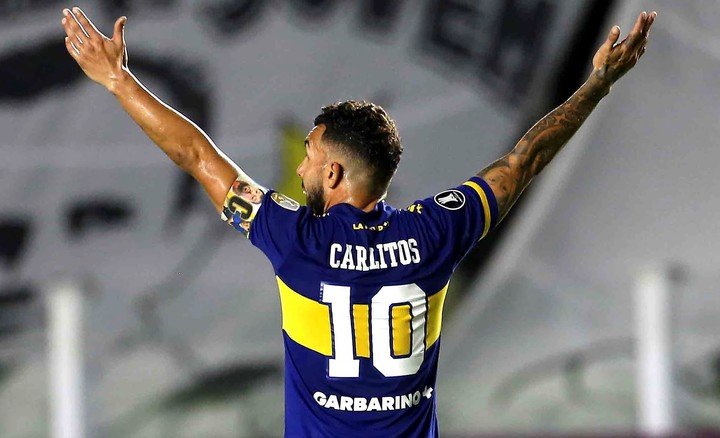 Russo no le encuentra puesto pero Carlos Tevez es el máximo goleador del ciclo.  Su obsesión es la Copa Libertadores.  Foto: Guilherme Dionizio / Pool vía AP.