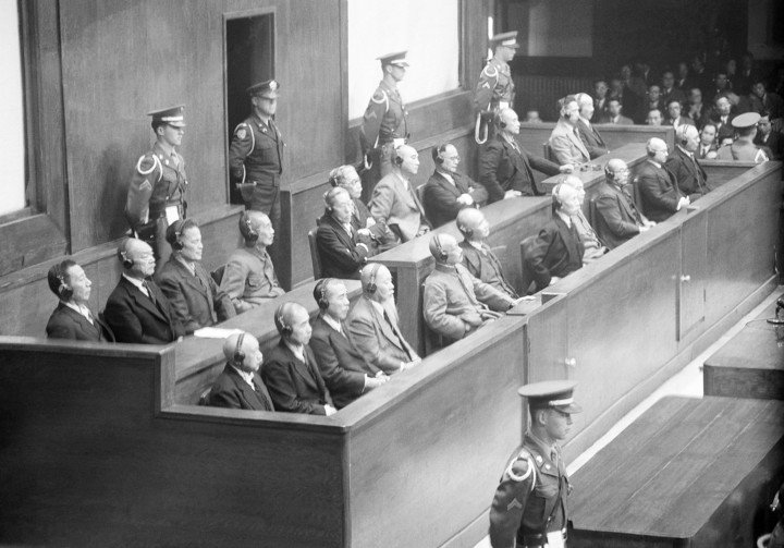 Los imputados durante el juicio por crímenes de guerra.  Foto: AP