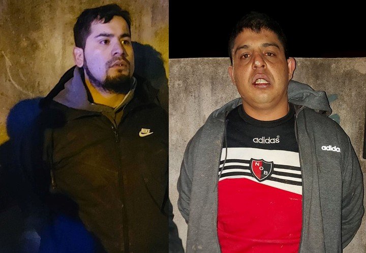 Sergio Martín Cañete (35) y Joel Isaías Rojas (25), dos recapturados de la fuga de Piñero.