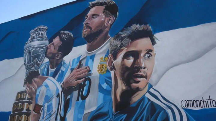 Mural de Messi en Córdoba (Diario El Periódico).