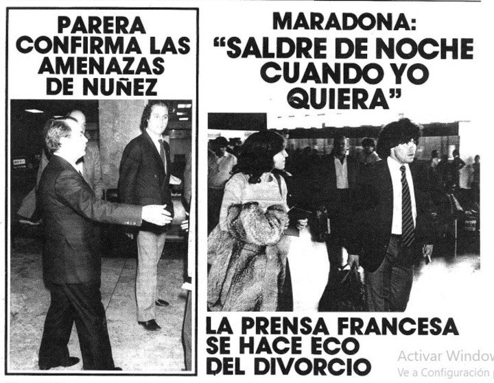 La portada del diario Mundo Deportivo en España el 17 de noviembre de 1982, tras la llegada de Diego a Barcelona.