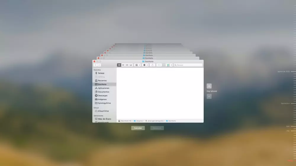 Máquina del tiempo en Mac