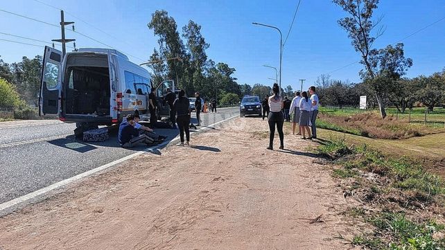 La Policía logró detener el tránsito en el km 7 de la Ruta Provincial 1